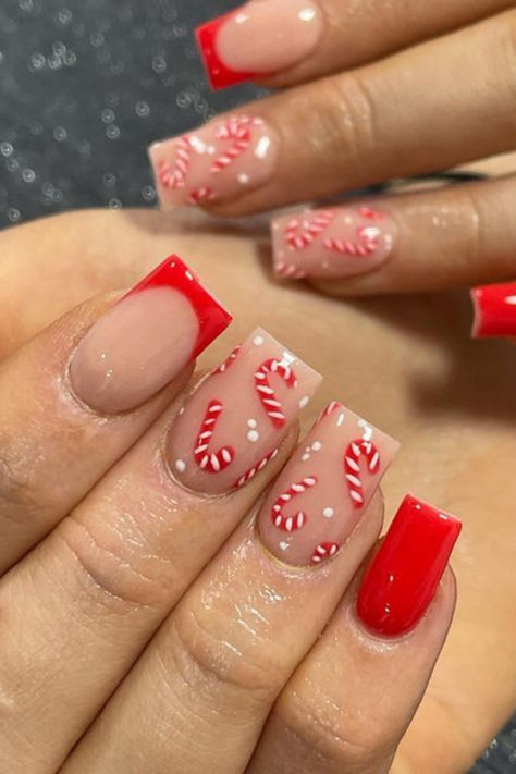 Christmas Nails Nail Ideas Summer White, Short Nails Holiday, Nail Ideas Holiday, Nail Ideas Green, Holiday Nail Ideas, Christmas Nail Designs Acrylic, Christmas Present Nails, Holiday Acrylic Nails, Summer Holiday Nails