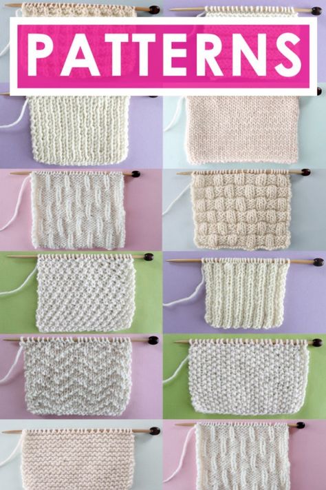 Learn how to Knit Stitch Patterns with free video tutorial by Studio Knit! #knitstitchpattern #studioknit #knittingpattern #howtoknit #easyknitting #beginner knitting Projek Mengait, Virkning Diagram, Knitting Amigurumi, Amigurumi Knitting, Hoodie Diy, Knitting Patterns Free Beginner, Studio Knit, Pola Bordir, Knitting Stiches