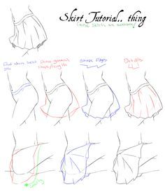 Skirts Manga Tutorial, 인물 드로잉, Poses References, Guided Drawing, Diy Clay Crafts, Drawing Clothes, Anime Drawings Tutorials, Drawing Skills, Heart Sign