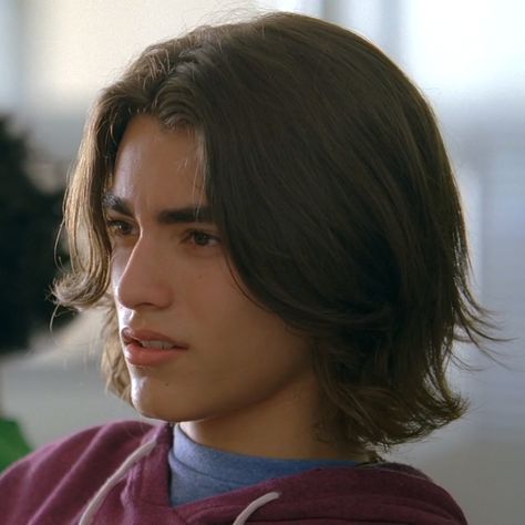 Blake Michael - Charlie Character Art Male Long Hair, Male Celebrity Face Claims, Brunette Male Actors, Beautiful Guys With Long Hair, Long Hair Guys Aesthetic, 80s Face Claims Male, Blake Michael Lemonade Mouth, Lemonade Mouth Charlie, Charlie Lemonade Mouth