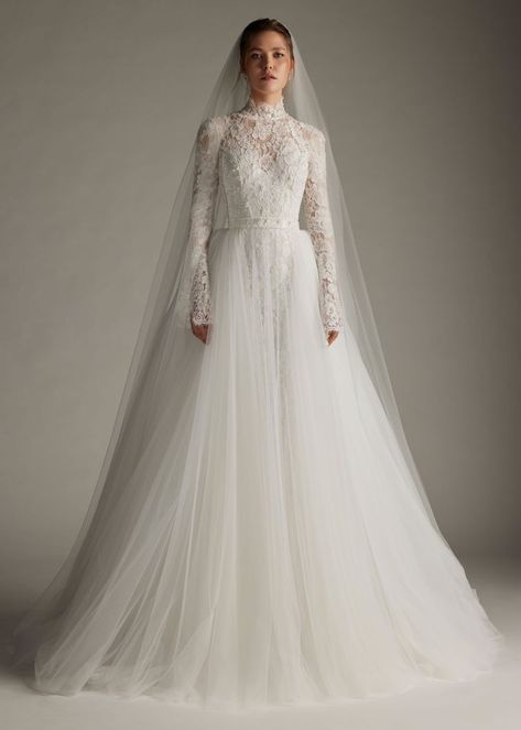 Chrysa - ERSA ATELIER Haute Couture, Wedding Dresses Flowy Sleeves, Ersa Atelier, Arabic Wedding Dresses, Reception Gowns, Plain Wedding Dress, Bride Dress Simple, Weding Dress, Modest Wedding Gowns