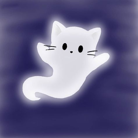 Ghost Cat Illustration, Cat Ghost, Prompt List, Pusheen Cat, Ghost Cat, Cute Ghost, Pusheen, Cat Illustration, Monster High