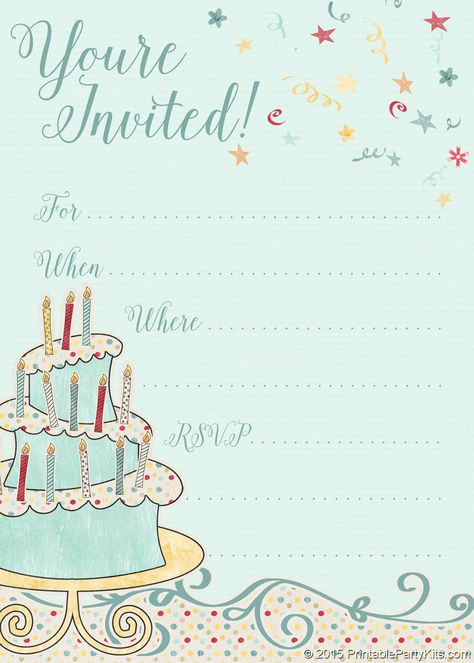 FREE Printable Whimsical Birthday Party Invitation Template Online Birthday Invitations, Whimsical Birthday, 13th Birthday Invitations, Templat Undangan, Birthday Invitation Card Template, Online Party Invitations, Invitation Card Birthday, Free Birthday Card, Free Printable Birthday Invitations