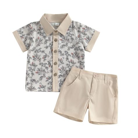 PRICES MAY VARY. Dress up your little one with this stylish button-down shirt set for every occasion. Made with a premium quality cotton blend, this set offers maximum comfort for your baby boy. The classic and stylish design of the shirt complements any outfit, making it perfect for both casual and formal events. The set comes with matching shorts, which makes a great gift that anyone can be proud to give to a lucky mom and baby. Available in a variety of sizes to fit babies from 1 to 5 years, Baby Boy Shirt Design, Baby Boy Dress Design, Baby Boy Outfits Summer, Baby Boy Dresses, Boy Shirt Design, Boy Summer Outfits, Baby Boy Dress Clothes, Baby Boys Outfit, Printed Shirt Outfit