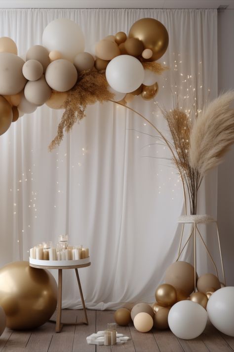 Step into a world of pure elegance as we celebrate the impending arrival of a precious little one. 🌿✨ The soothing combination of white and beige, accentuated by the beauty of Pampas Grass, sets the tone for a truly enchanting boho baby shower. 🌾💕Surprise the mommy-to-be with a wonderful baby shower she will never forget.💕
#babyshower #elegantbabyshower #mommy-to-be #BabyShowerMagic #GenderNeutralLove #BohoVibes  #whiteandgolden #babygirl #babyboy #endlesslove Neutral Brown Birthday Party Themes, Gender Reveal Neutral Decorations, White And Gold Event Decor, Baby Shower Nutrual, Netural Baby Shower Decoration, Brown And White Baby Shower Ideas, Tan Baby Shower Ideas, White And Gold Baby Shower Ideas, Beige Birthday Party