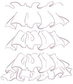 Ruffle Drawing Anime Ruffles Tutorial, Ruffled Shirt Drawing, Clothing Ruffles Reference, How To Draw Skirt Folds, Drawing Frills Tutorials, Ruffle Tutorial Drawing, Clothing Ruffles Drawing, Ruffle Shirt Drawing, Skirt Frills Drawing