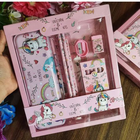This perfect stationery set is for Rs250 plus shipping Includes 6items (pencilbox,2pencils,sharpner,eraser,scale and crayons)that concludes all the stationery mess.A perfect gift for the kid Kids Stationary, Stationery Ideas, Personalized Stationery Set, Stationary Gifts, Stationary Set, Choker Set, The Kid, Treasure Hunt, Personalized Stationery