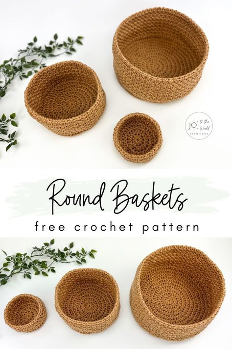 The Crochet Basket Pattern - Small, Medium & Large offers you the flexibility to enhance your home decor with charming Moss Stitch Crochet Baskets in various sizes. These baskets provide a cozy handmade touch to your living spaces while keeping your organization needs in check, making them a versatile and practical addition to your home. Crochet Twine Basket Pattern Free, Patchwork, Amigurumi Patterns, Crochet Small Round Basket Free Pattern, Crochet Crochet Hook Holder, Crochet For Organization, Crochet Tiny Basket Free Pattern, Yarn Basket Crochet Pattern, Moss Stitch Crochet Basket Pattern Free