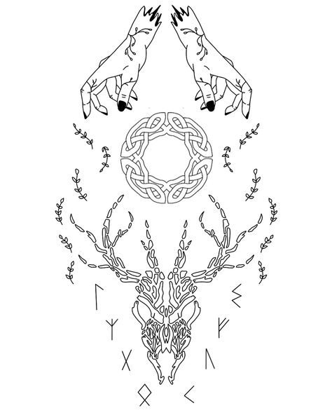 This is a tattoo design created for a friend he likes Nordic and Celtic themes and so I tried to encorporate such. A Tattoo, Symbols Illustration, Nordic Star, For My Best Friend, The Stag, Nordic Vikings, Redbubble Designs, My Best Friend, Runes