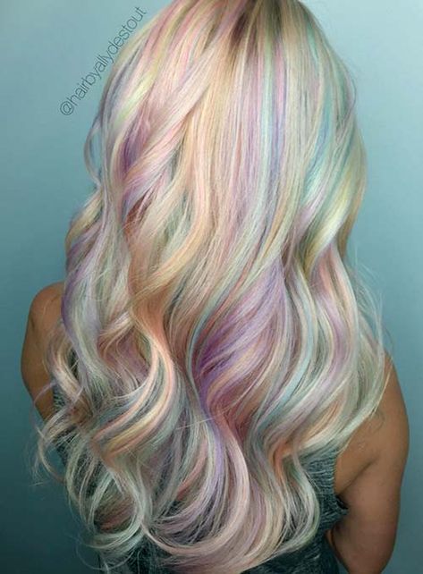 50 Bold Pastel and Neon Hair Colors in Balayage and Ombre | Fashionisers© Balayage, Neon Hair Color, Pastel Rainbow Hair, Chignon Updo, Holographic Hair, Rainbow Hair Color, Hair Blond, Neon Hair, Hot Hair Colors