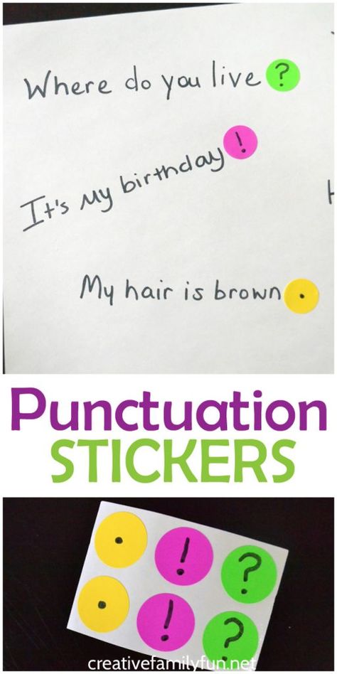 Punctuation Activities, 2nd Grade Writing, 1st Grade Writing, First Grade Writing, Grammar Activities, Teaching Grammar, Punctuation Marks, Teaching Ela, Teaching Language Arts