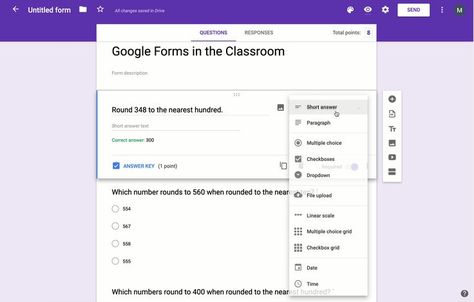 Learn about the different Google Forms Question types in this video tutorial. The blog post includes other tips and tricks or teachers to use with Google Classroom. #MathTechConnections Technology Lessons, Google Forms Hacks, Google Classroom Elementary, Google Drive Tips, Classroom Elementary, Creative Worksheets, Remote Teaching, Tips For Teachers, Microsoft Excel Tutorial