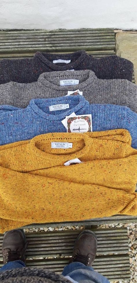 These sweaters are handloomed in Donegal using locally produced Donegal Tweed wool This area of Donegal has a strong heritage in Knitting, Weaving and Traditional Irish Music Available in sizes S M L XLIrish Donegal 100% Wool Fisherman Sweater Made In DONEGAL Ireland. Condition is New with tags. Dispatched with Seller's Standard Rate.The Irish Fisherman jumper has a roll neck feature as well as roll on cuffs and bottom A classic mens sweater using Donegal Tweed wool This is an Authentic Donega r Fisherman Jumper, Fisherman Outfit, Grandpa Fashion, Irish Fisherman, Ireland Fashion, Proper Cloth, Irish Sweater, Old Fisherman, Grandpa Style