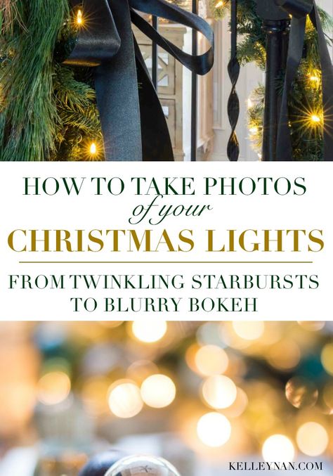 How to Take Pictures of Christmas Tree Lights with Starbursts & Bokeh Photos With Christmas Lights, Christmas Lights Photography, Christmas Pictures With Lights, Christmas Light Photography, Pictures Of Christmas, Bokeh Christmas, Christmas Tree Photography, Blurry Lights, Digital Photography Lessons