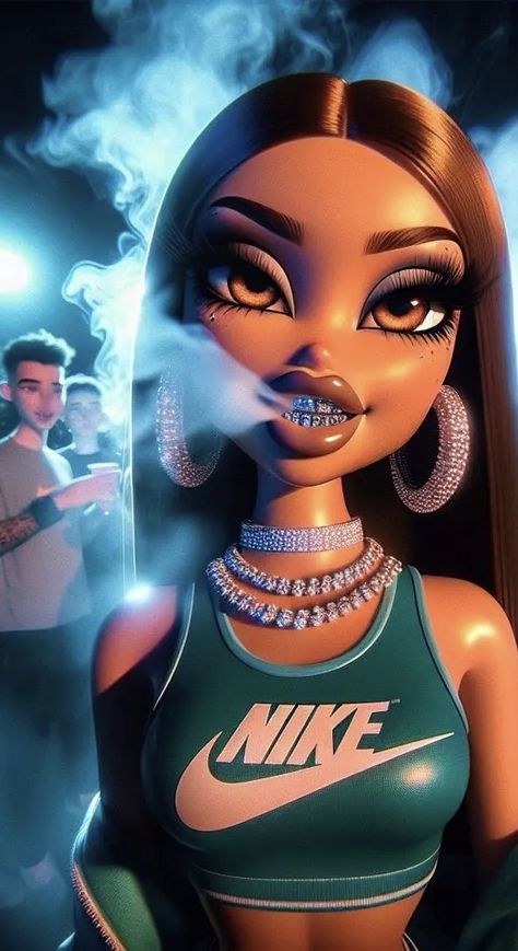 AI art Cute Imvu Baddies, Pretty Wallpaper Ipad, Black Bratz Doll, Dope Cartoons, Brat Doll, Doll Aesthetic, Profil Anime, Swag Cartoon, Cartoon Character Pictures