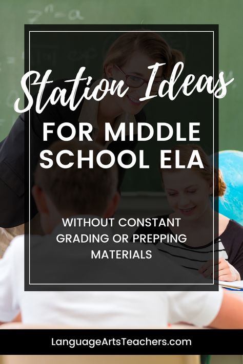 Middle School Annotation, Writing Stations Middle School, Middle School Reading Stations, Ela Small Groups Middle School, Middle School Literacy Centers, Middle School Small Groups, Hands On Ela Activities Middle School, Ela Games Middle School, Ela Stations Middle School