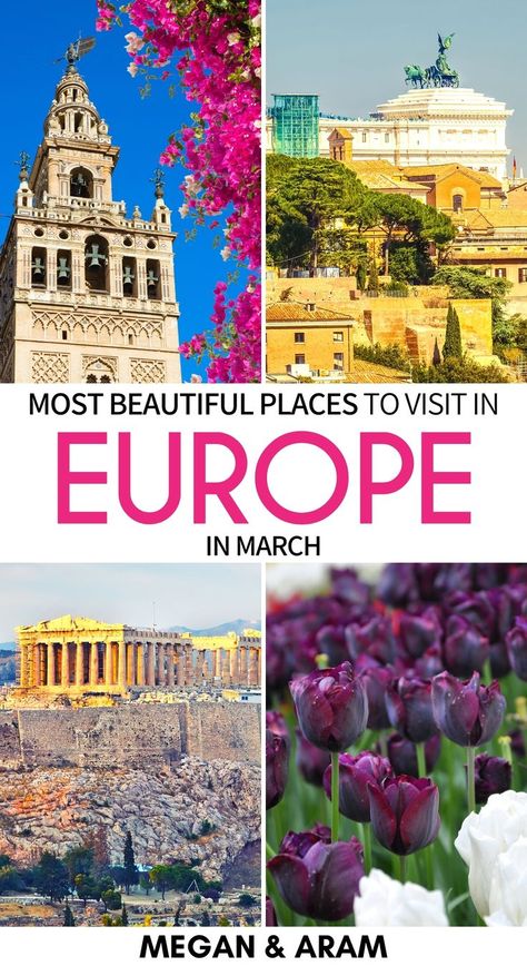 Are you planning a spring trip to Europe? These are the best places to visit in Europe in March - from the high Arctic of Norway to the islands in the Atlantic! | Europe spring destinations… More March In Europe, Italy In March, Europe In March, March Travel, Europe Places, March Spring, Best Places In Europe, Europe Spring, Places To Visit In Europe