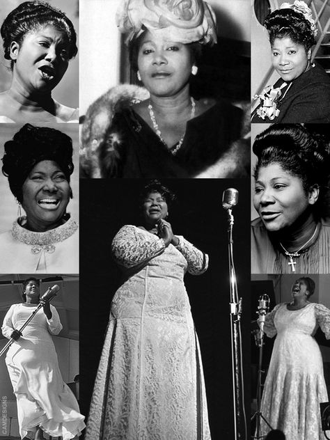Mahalia Jackson (Oct. 26, 1911 – Jan. 27, 1972) was an American gospel singer. Possessing a powerful contralto voice, she was referred to as "The Queen of Gospel". Jackson became one of the most influential gospel singers in the world and was heralded internationally as a singer & civil rights activist. She was described by en tertainer Harry Belafonte as "the single most powerful black woman in the United States". She recorded 30 albums, and her 45 rpm records included 12 Gold Million-Sellers. Contralto Voice, Gospel Artists, Mahalia Jackson, Civil Rights Activist, Harry Belafonte, Gospel Singer, Black Entertainment, Vintage Black Glamour, Black Knowledge