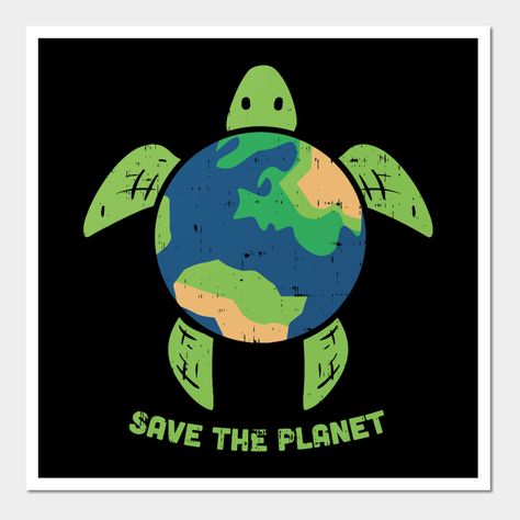 Save The Planet Earth Day Environment Turtle Recycle Ocean T Shirt -- Choose from our vast selection of art prints and posters to match with your desired size to make the perfect print or poster. Pick your favorite: Movies, TV Shows, Art, and so much more! Available in mini, small, medium, large, and extra-large depending on the design. For men, women, and children. Perfect for decoration. Day Planet Earth, Posters About Environment, Saving The Earth Poster, Save The Sea Poster, Save The Ocean Drawing, Environment Day Poster Ideas Aesthetic, Day Of Planet Earth, Earth Day Projects Recycled, Save Planet Earth Posters