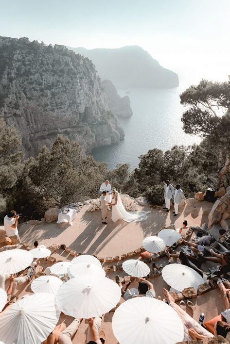 Palmas, Ibiza Wedding Venues, Small Private Wedding, Europe Beaches, Small Beach Weddings, Mykonos Wedding, Beach Wedding Locations, Sicily Wedding, Rural Wedding