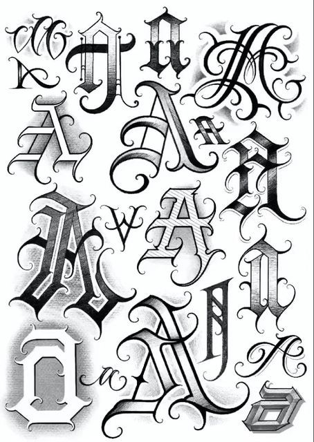 Chicano Art Lettering, Chicano Number Fonts, Chicano Alphabet, Chicano Lettering Gangsters, Cholo Lettering Alphabet, Chicano Script Lettering, Ambigram Tattoo Generator, Letter A Tattoo, Lettering Chicano