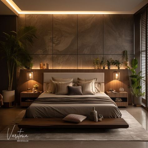 Bedroom Refresh: Simple Changes for a New Look Bedroom Luxury Wallpaper, Opulent Bedroom Ideas, Indian Master Bedrooms Decor, Dream Master Bedrooms Luxury, Brown And Gold Bedroom Ideas, Quiet Luxury Bedroom, Room Interior Bedroom Indian, Luxe Bedroom Design, Regal Bedroom