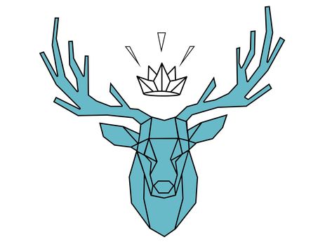 Throne Of Glass Stag, Stag Tattoo, Parking Spot Painting, Spot Painting, Ipad Decal, Cap Ideas, Parking Spot, Macbook Decal, Grad Cap