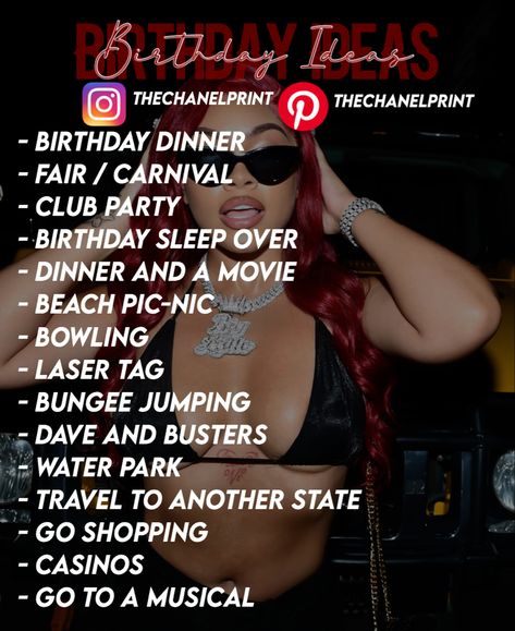 Things To Do For Your Birthday Baddie, Things To Do For Your 18th Birthday Ideas, Things To Do For Your 19th Birthday, Things To Do On Your 20th Birthday, What To Do For Your 20th Birthday, 18th Birthday Plans Ideas, Things To Do For 19th Birthday, Birthday Outfit For 13, Things To Do For 20th Birthday