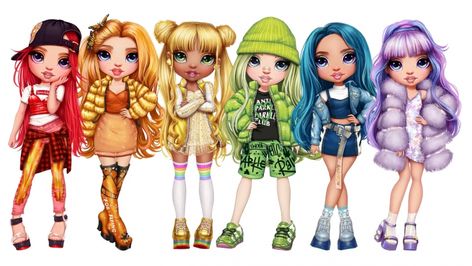 Rainbow High Ruby And Skyler, Rainbow High Ruby, Rainbow High Fashion, Rainbow High Dolls, Rainbow Dolls, Rainbow Fashion, Playing With Hair, Rainbow High, Cute Kawaii Drawings