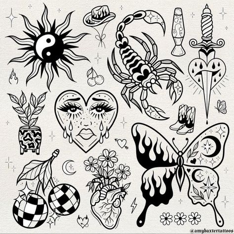 Tattoo Idea Outlines, Gothic Designs Pattern, Gemini Flash Tattoo, Weird Patchwork Tattoos, Patchwork Tattoo Sheet, Dark Cottagecore Tattoo Ideas, Tramp Stamp Unique, Fine Line Gothic Tattoo, Small Patch Work Tattoo Ideas