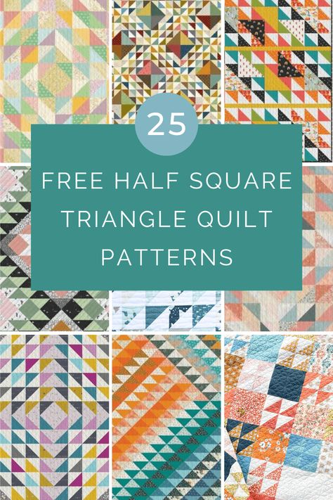 Immerse yourself in the world of quilting with our fabulous Free Half Square Triangle Quilt Patterns! Perfect for your next DIY project, these patterns offer a diverse collection to inspire creativity. From novice to seasoned quilter, everyone can find a design to love. Explore, adapt, and let your imagination soar with these beautiful, unique patterns! Half Square Triangle Designs, Patchwork, Easy Hst Half Square Triangles, Half Square Triangle Baby Quilt, Quilt Patterns With Half Square Triangles, Quilt Half Square Triangle Pattern, Quilt Patterns Using Half Square Triangles, Half Triangle Quilt Patterns Layout, Quilt Patterns With Triangles