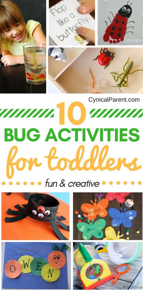 Does your little one love all things bug-related? We've found 10 fun and creative bug activities for toddlers that we think will be a big hit at your house! Bug Activities For Toddlers, Bug Activities, Insect Activities, Toddler Lessons, Insects Theme, Bug Crafts, Toddler Snacks, Activities For Toddlers, Busy Toddler