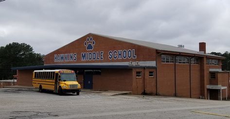 Middle School, Amazing Cinematography, Hawkins Middle School, Notion Covers, Things Aesthetic, Stranger Things Aesthetic, Cloudy Day, Filming Locations, The Middle