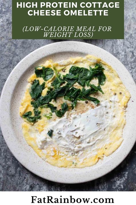 High Protein Cottage Cheese Omelette Essen, Low Calorie Dinners, Cottage Cheese Omelette, Protein Cottage Cheese, Easy Diner, Simple Eating, Cheese Omelette, Easy To Make Breakfast, Diy Easy Recipes