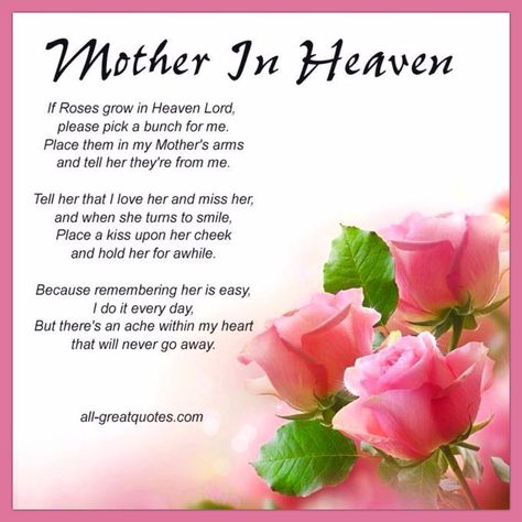 (2) Facebook Mom In Heaven Poem, Birthday In Heaven Mom, Mother's Day In Heaven, Mom In Heaven Quotes, Mom I Miss You, Heaven Poems, Mother In Heaven, Happy Birthday In Heaven, I Miss My Mom