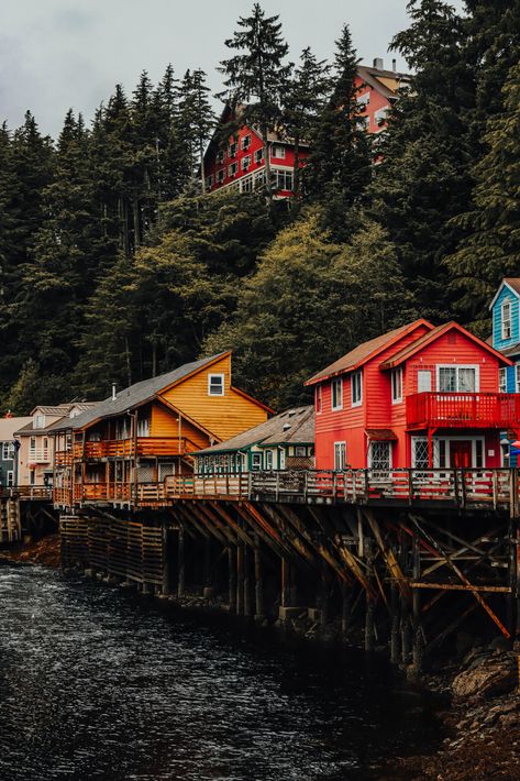 Ketchikan Alaska Photography, Alaskan Cruise Photos, Ketchikan Alaska Pictures, Alaskan Cruise Aesthetic, Alaska Travel Photography, Alaska Cruise Aesthetic, Alaska Cities, Alaska Couple, Alaska Ketchikan