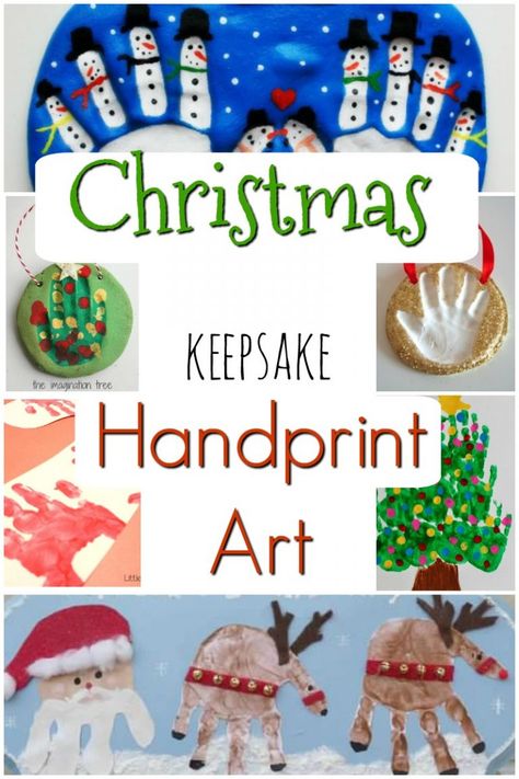 Christmas Handprint Art - How Wee Learn Natal, Handprint Art Christmas, Christmas Handprint Art, Baby Christmas Crafts, Christmas Handprint, Christmas Handprint Crafts, Handprint Ornaments, Handprint Christmas, Christmas Gifts For Parents