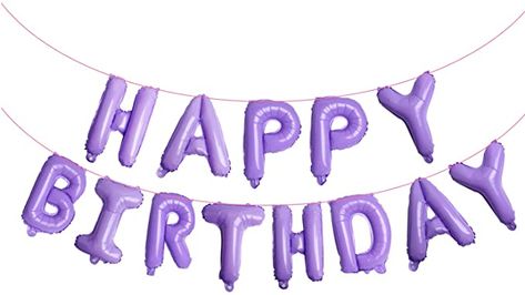 Purple Happy Birthday Balloons, Happy Birthday Purple, Happy Birthday Crown, Purple Happy Birthday, Balloons For Birthday, Baloon Decorations, Party Icon, Gold First Birthday, Birthday Wall