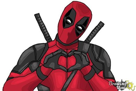 How to Draw Deadpool - Step 9 Deadpool Aesthetic, Drawing Deadpool, Draw Deadpool, Deadpool Painting, Deadpool Wallpapers, Foil Salmon, Comic Deadpool, Wallpaper Concert, Deadpool Cartoon