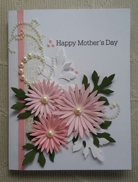 Heartfelt Creations, Idee Cricut, Mother Card, Daisy Cards, Mothers Day Card, Birthday Cards Diy, Handmade Greetings, Mother's Day Card, E Card