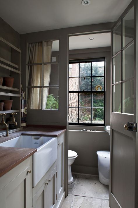 8 ideas to transform your downstairs toilet London Utility Room, Concrete Floor Utility Room, Downstairs Bathroom Utility Room, Utility Room With Refrigerator, Boot Room Toilet, Bathroom And Utility Room Combo, Side Extension Utility Room And Toilet, Utility Room Bathroom Combo, Utility Wet Room