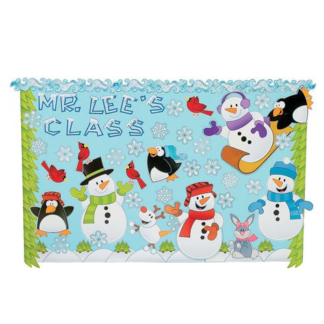 Winter Wonderland Bulletin Board, Snowman Bulletin Board, December Bulletin Boards, Winter Classroom Decorations, Winter Bulletin, Summer Bulletin Boards, Winter Bulletin Boards, Winter Onederland Party, Classroom Anchor Charts