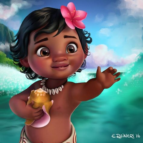 ArtStation - Baby Moana, elisabetta raineri Moana Drawing, Moana Fan Art, Moana Coloring, Moana Coloring Pages, Moana Bebe, Toddler Drawing, Baby Moana, Moana Disney, New Disney Movies