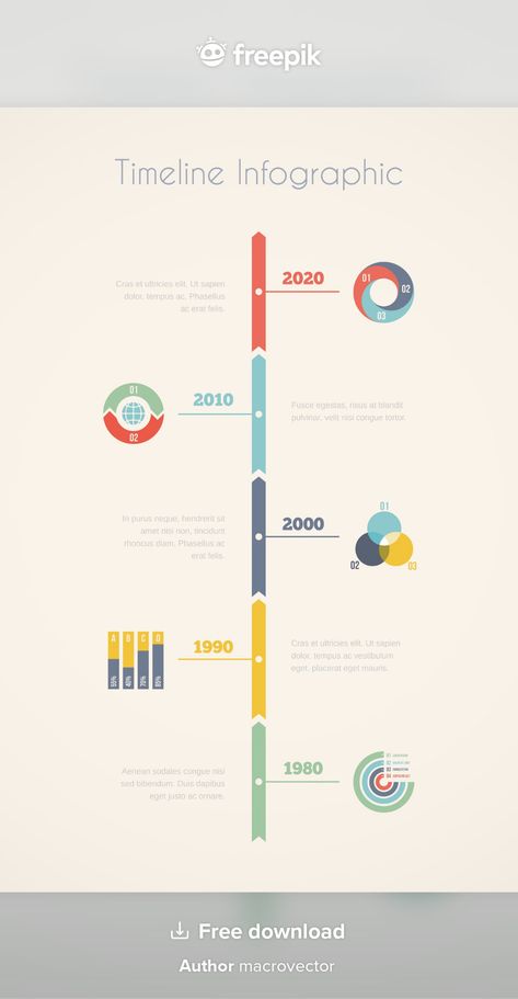 Timeline infographic with five steps | Free Vector #Freepik #freevector #infographic #line #shapes #timeline Timeline Design Infographic, Classic Infographic, Project Timeline Design, Creative Timeline Design Ideas, Timeline Design Ideas, Timeline Graphic Design, Infographic Timeline Design, Graphic Design Timeline, Graphic Timeline