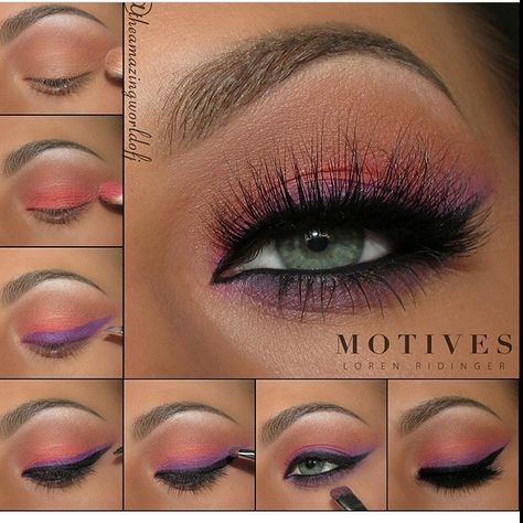 Sweet eye makeup Eye Base, Sunsets Purple, Summer Night Party, Dramatic Eye Makeup, Beauty Make-up, Makijaż Smokey Eye, Eye Makeup Steps, Purple Eyeshadow, Eye Makeup Designs