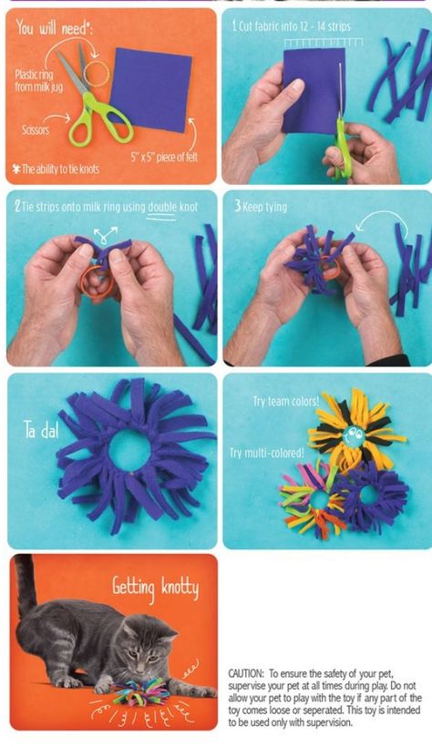 Diy Jouet Pour Chat, Katt Diy, Katt Grejer, Chat Diy, Homemade Cat Toys, Diy Pet Toys, Diy Dog Toys, Diy Cat Toys, Cats Diy Projects