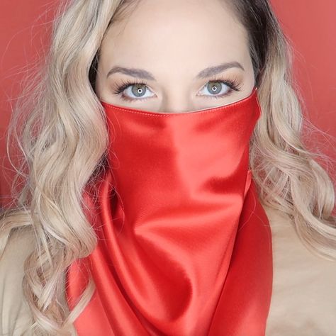 Balaclava Mask, Bandana Mask, Bandana Girl, Scarf Face Mask, Scarf Mask, Silk Face Mask, Satin Scarf, Bandana Design, Fashion Scarf