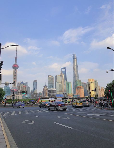 #shanghai #summer #aesthetic #landscape #city China Places Aesthetic, China View Aesthetic, China Summer Aesthetic, China City Wallpaper, China Shanghai Aesthetic, China Street Aesthetic, Shanghai Aesthetic Wallpaper, Shanghai China Aesthetic, Travel Aesthetic Asia