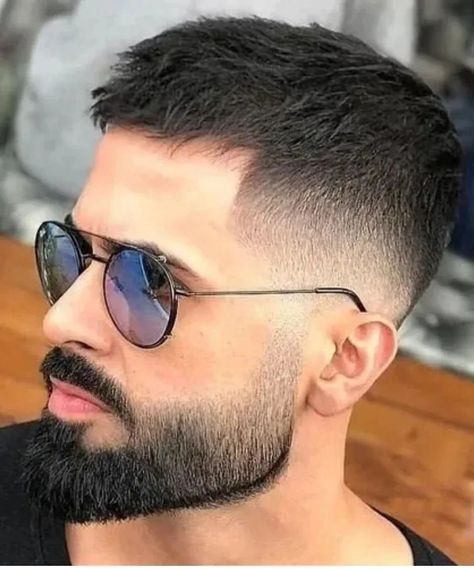 Hairstyles For Men Short New Looks, Fade Haircut Men's Short Hair, Best Haircut For Short Hair Men, Good Haircut For Men, Men Short Hairstyle With Beard, Mens Haircut And Beard Style, Hair Style For Men’s, Haïr Style For Men, Fade Haircut Men's With Beard