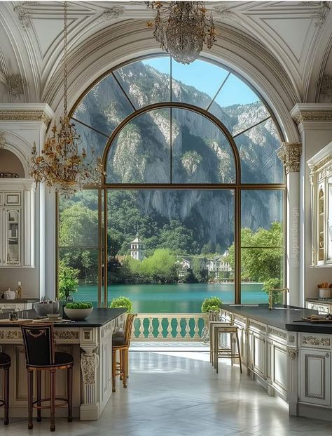 Lake como Luxurious Home Aesthetic, Dream House Inspo Aesthetic, Europe House Interior, Lake Como Mansion, Rich House Living Room, Lake Como Villa Interior, Country House Italy, Italian Lake House, Italian Mansion Aesthetic